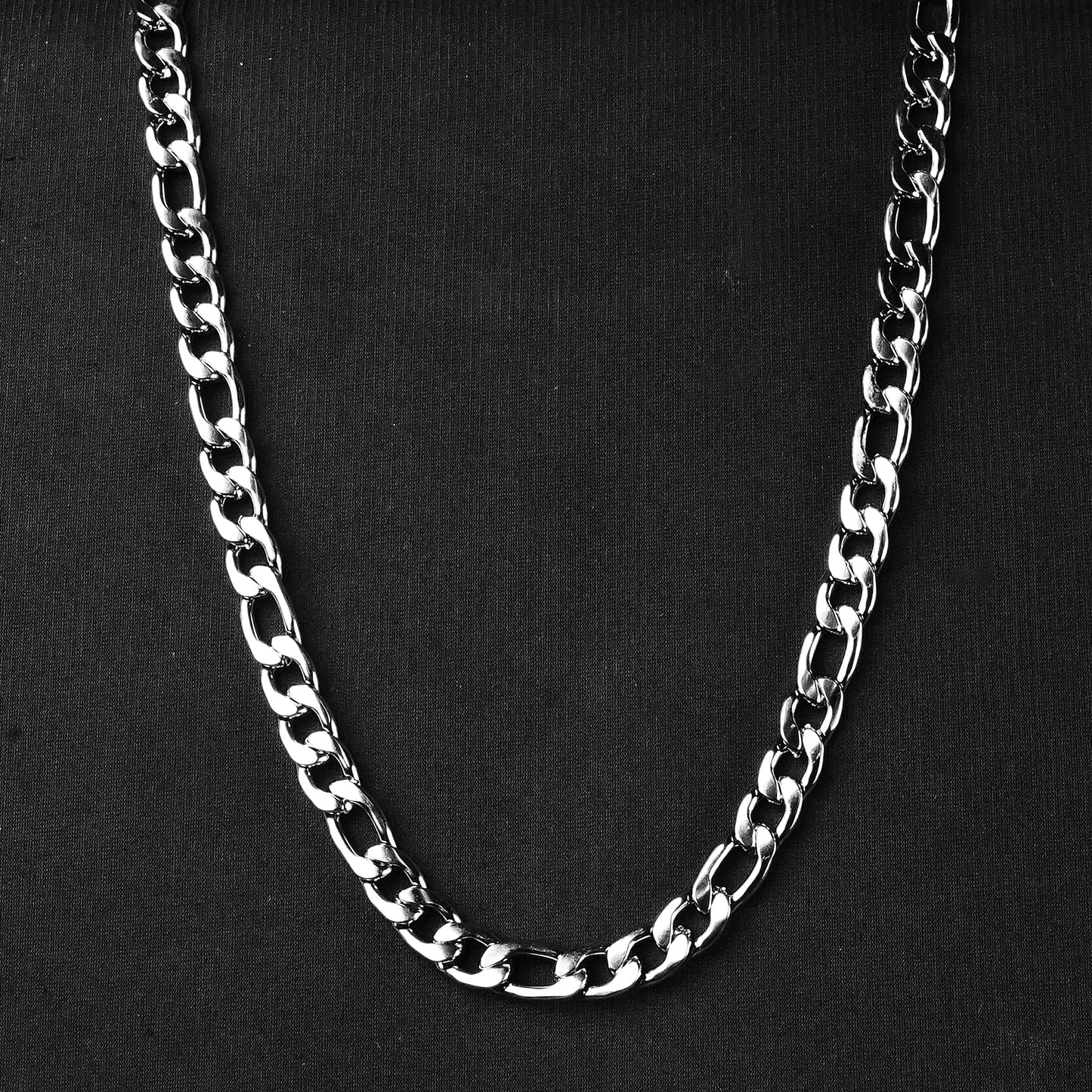 10mm Silver Flex Figaro Chain-316L