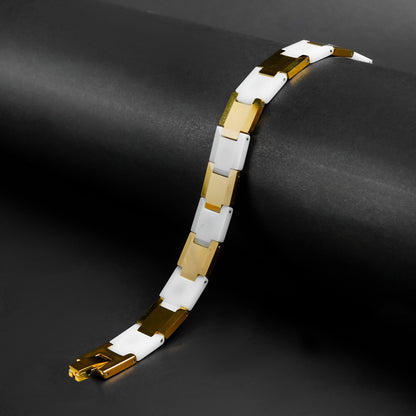 13mm Ivory Gold Magnetic Bracelet