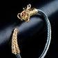  6mm Golden & Silver Metallic Draco Cuff  Bangle -316L