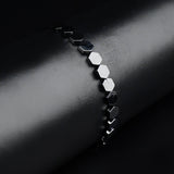 Metallic Black Octalink Hematite Bracelet