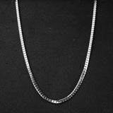 8mm Silver Elite Cuban curb chain -316L