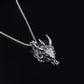 Dragon Necklace with silver Roundcut chain -316L