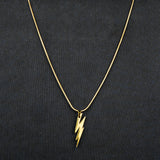 Lightning pendant with golden Roundcut chain -317L