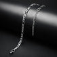 5 mm Silver Flex Figaro Chain Bracelet -316L