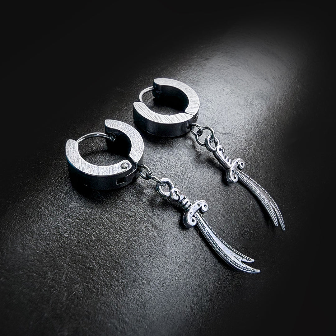 Men's Knife Earrings