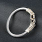 6mm Silver Metallic Dragon Cuff Bangle bracelet -316L