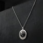 Silver celtic knot lion pendant with Silver Roundcut chain -316L