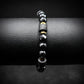 8mm Crystal Black Beaded Bracelet