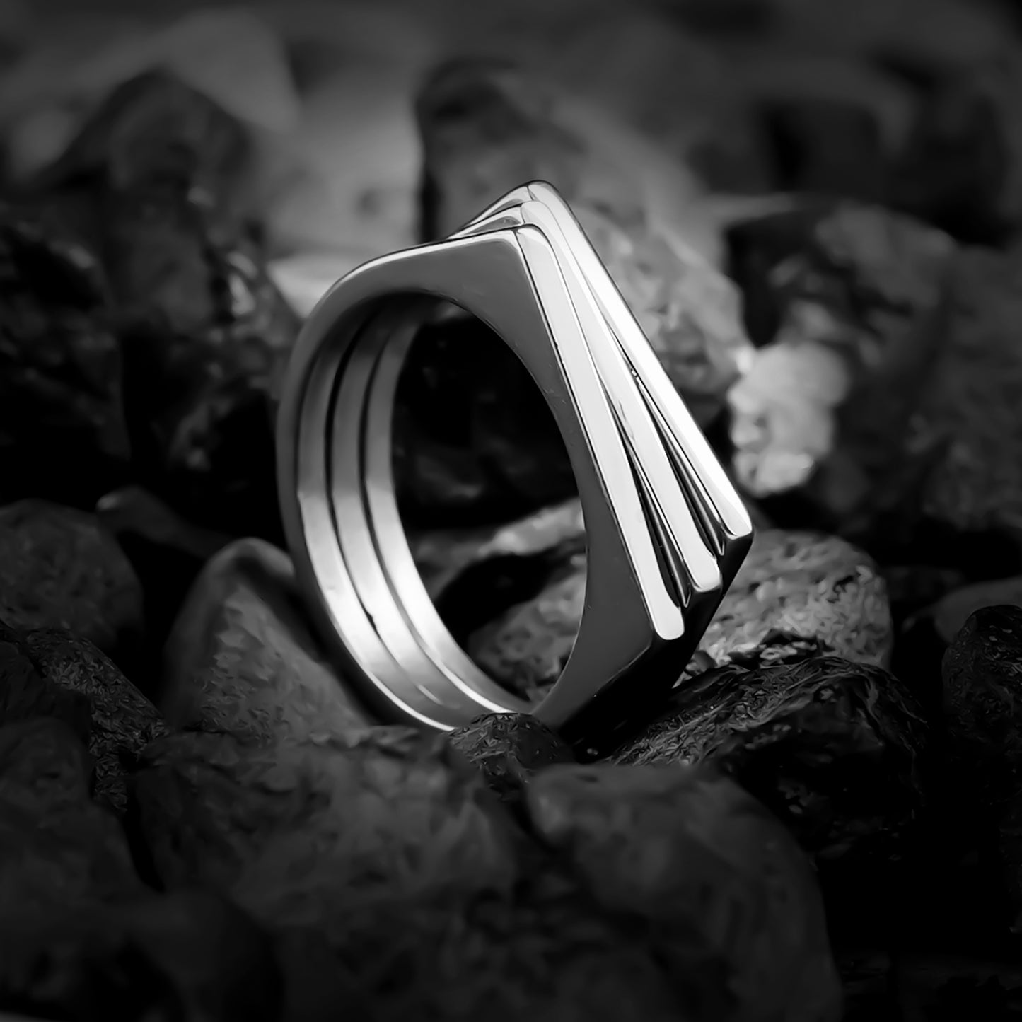 Silver Multilayer Ring