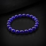 8mm Dark Blue Beaded Bracelet