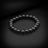 8mm Matte Black Beaded Bracelet