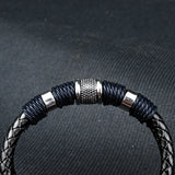 12mm Brown Dual Layer Braided bracelet -316L