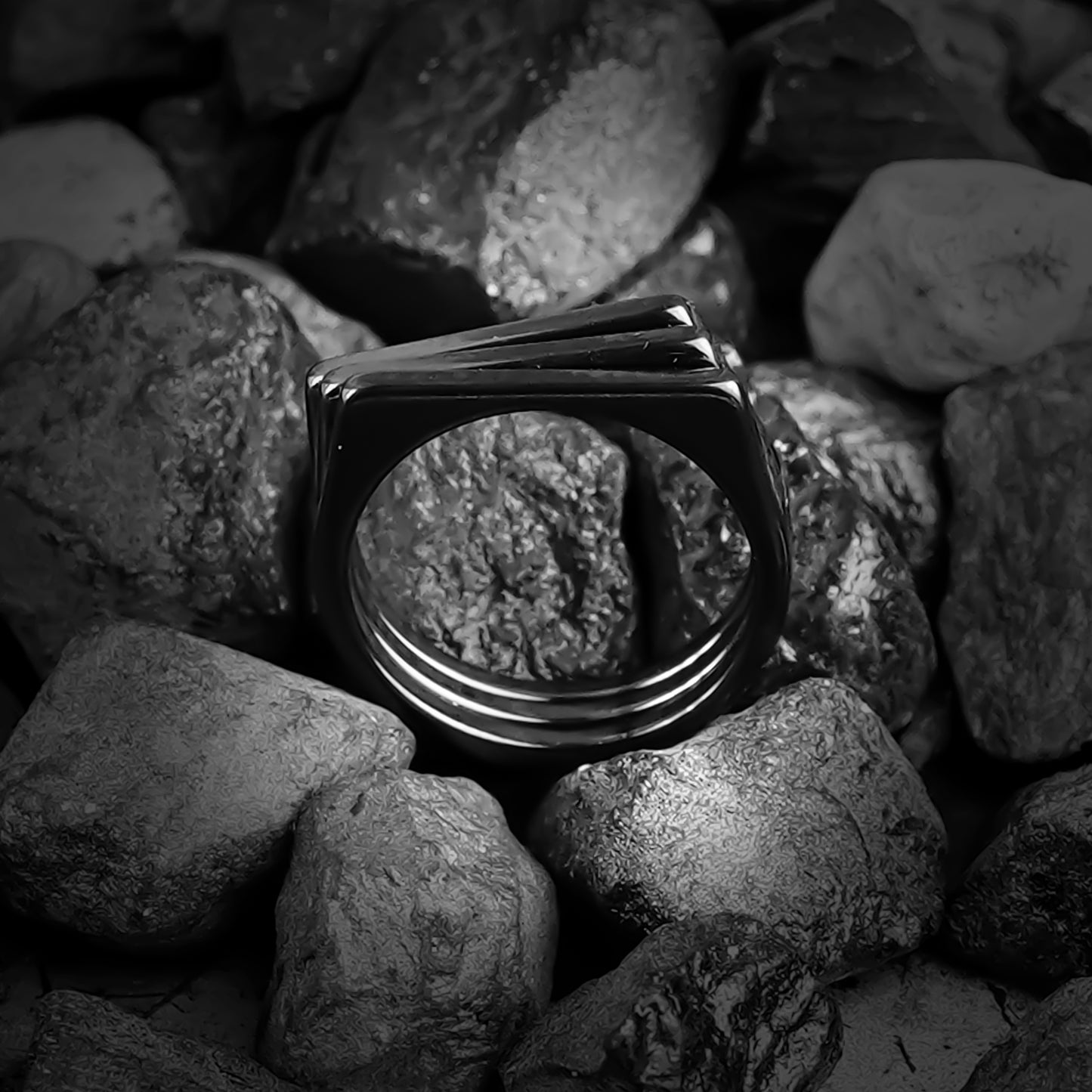 Black Multilayer Unisex Ring