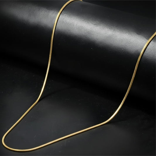1.2mm Golden Round Snake Chain -316L