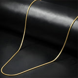 1.2mm Golden Round Snake Chain -316L