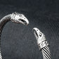 6mm Silver Metallic Hawk Cuff Bangle bracelet -316L