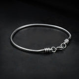 Pair Of Silver Flex Round Snake Chain