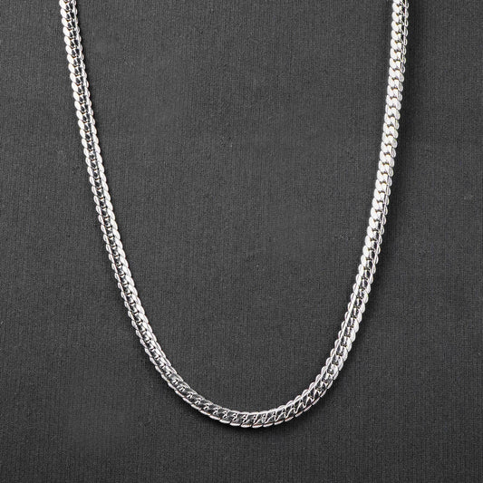 8mm Silver flex Cuban curb chain -316L