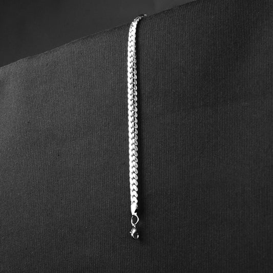 8mm Silver flex Cuban curb chain -316L