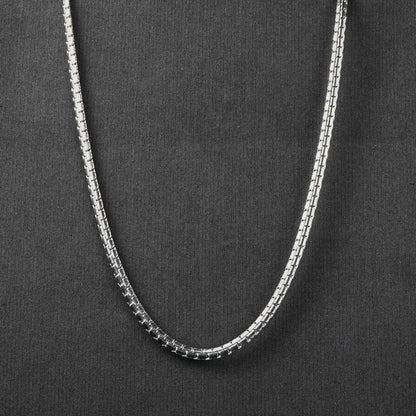 8mm silver flex Flat Bead chain  -316L