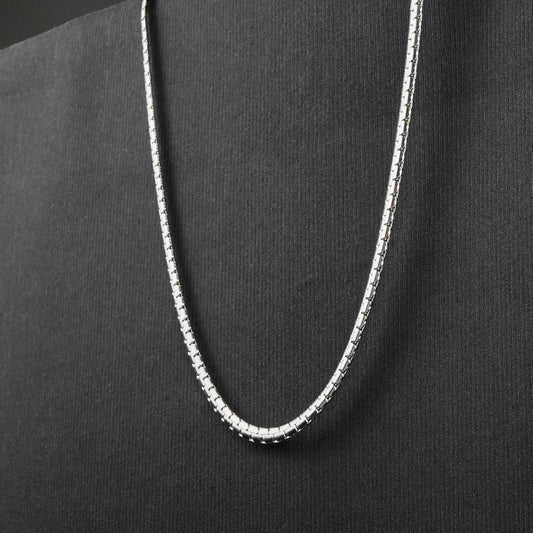 8mm silver flex Flat Bead chain  -316L