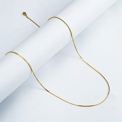 1.2mm Golden Round Snake Chain -316L