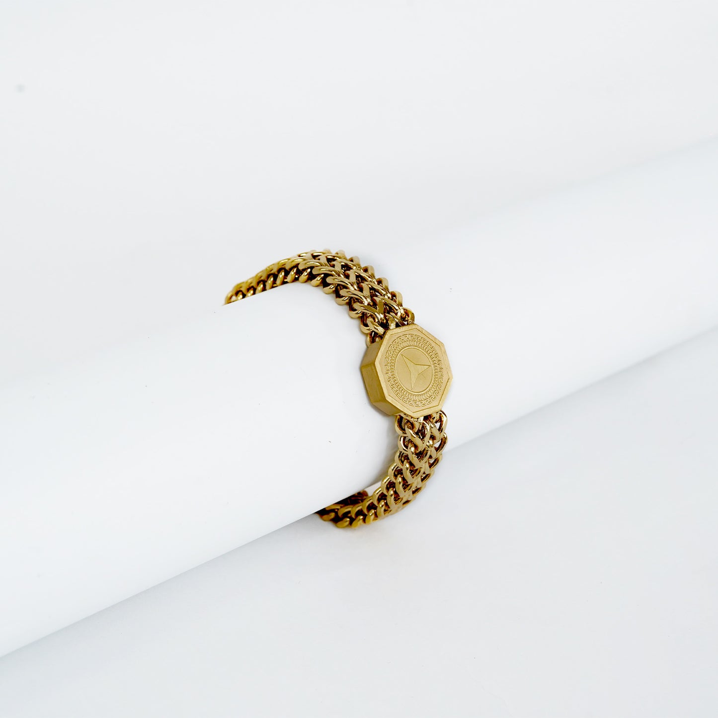 11mm Golden Mercedes Bracelet-316L