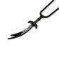 Deep Black Zulfiqar Sword Necklace with Rounded Box Chain