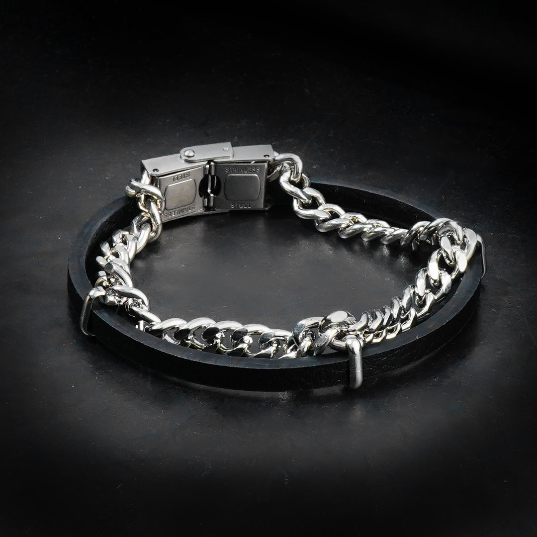 Fusion Double Layer Leather Strap Bracelet