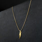 Lightning pendant with golden Roundcut chain