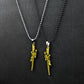 Pair of Golden Rifle pendant with Black & Silver Bead Chain -316L