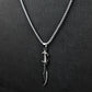 Silver Dark Sword pendant with Silver roundcut Chain