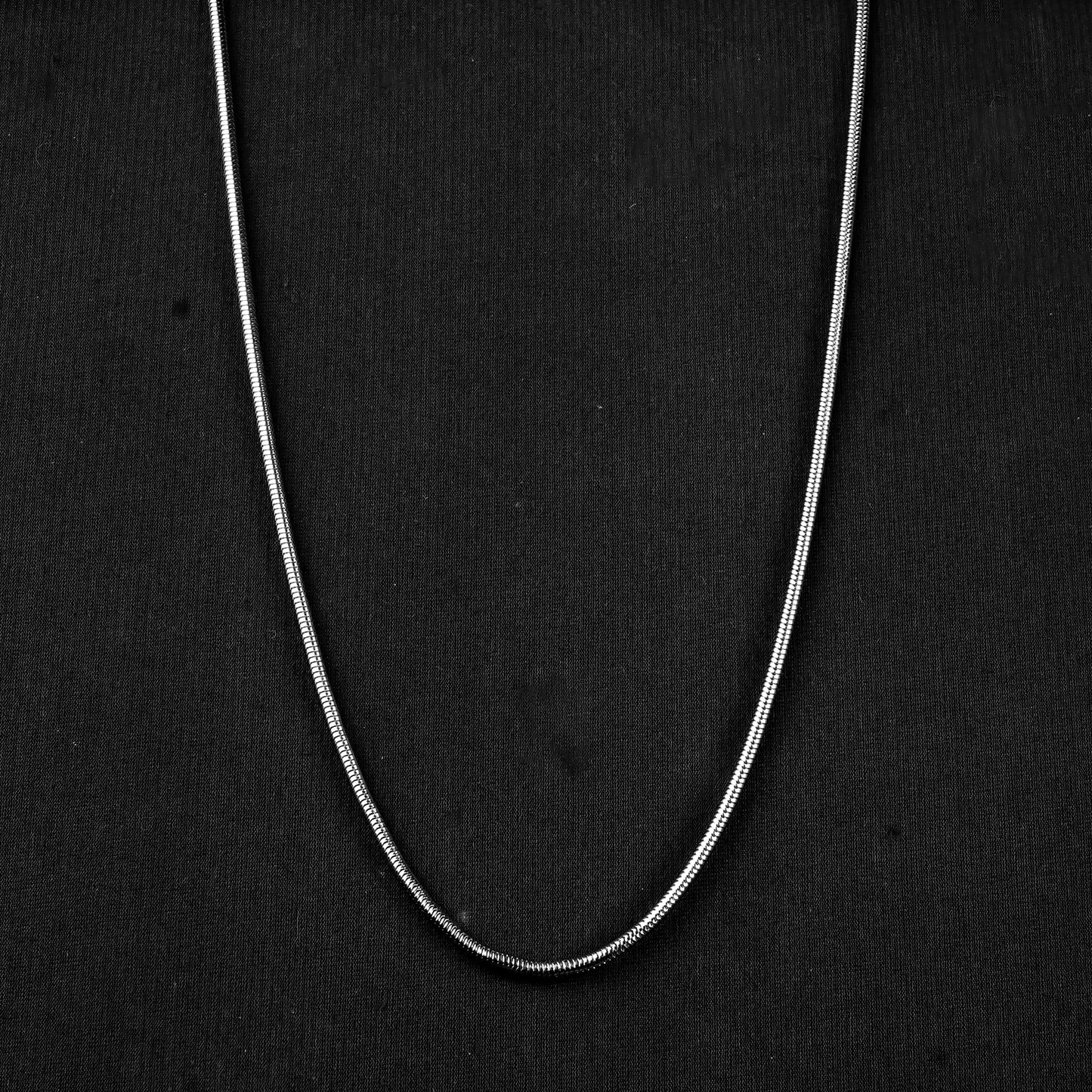 Pair Of Silver Flex Round Snake Chain