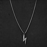 Flash pendant with silver Roundcut chain -316L