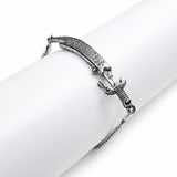 Silver Zulfiqar Sword Link Bracelet
