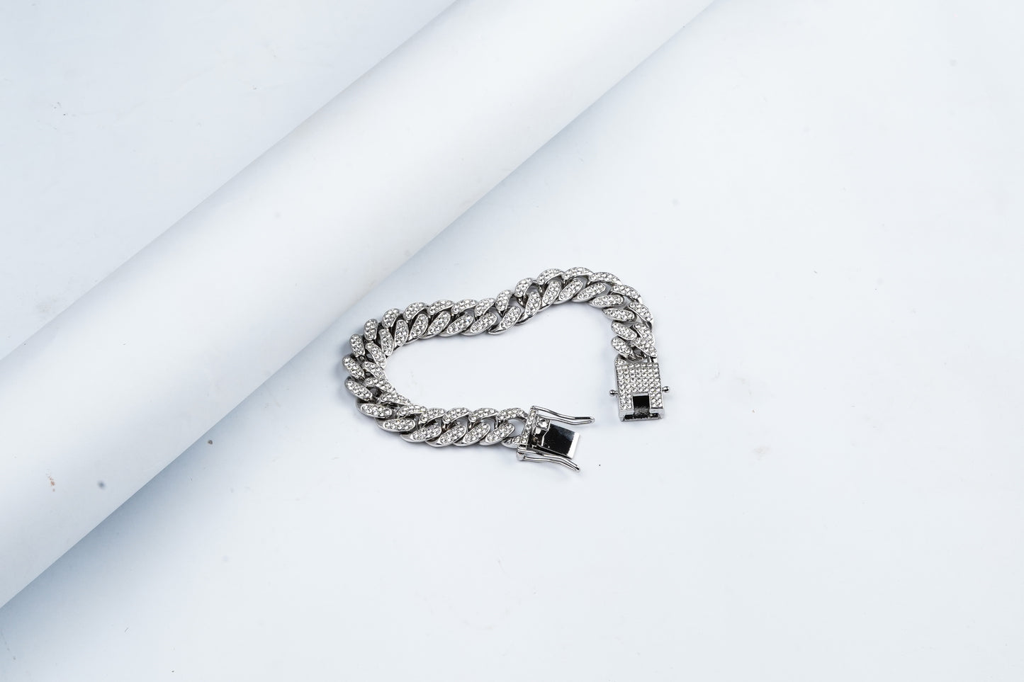 Silver Iced Miami Cuban Bracelet