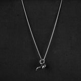 Silver Serpent pendant with Golden Roundcut chain -316L