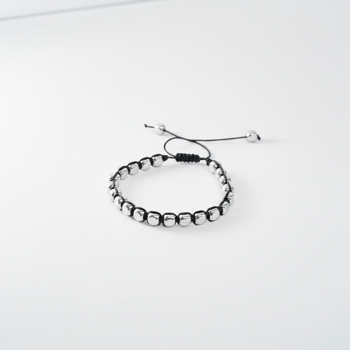 6.5mm Silver Shamballa Bracelet