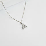 Pair Silver Triple Heart  Pendant with Silver Cable Chain -316L