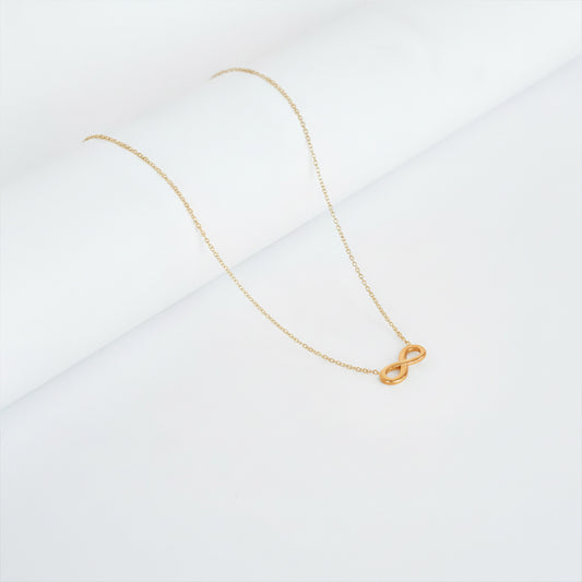 Golden Infinity Pendant with Golden link Chain -316L