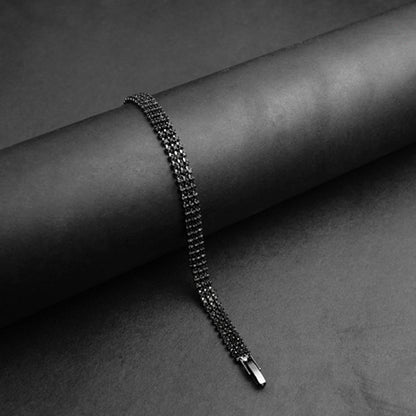 Black Rhinestone Bracelet -316L