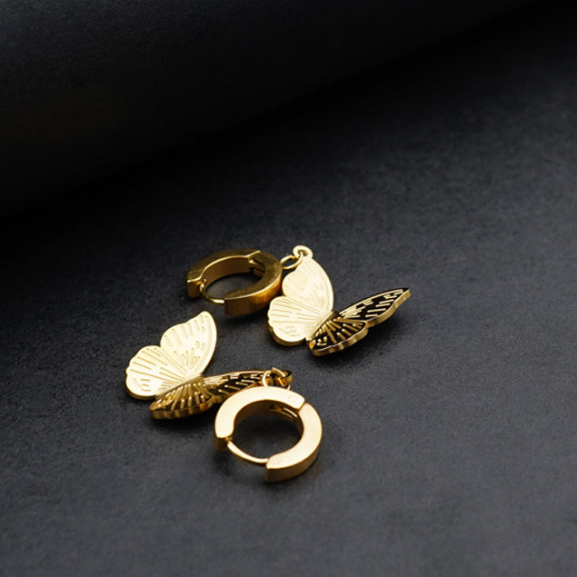 Golden Butterfly Earrings -316L