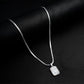 Double Side Moon Pendant with silver Herringbone Chain -316L