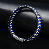 12 mm Ocean Stride leather Bracelet -316L