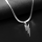Silver Thunder Pendant with Silver Herringbone Chain -316L