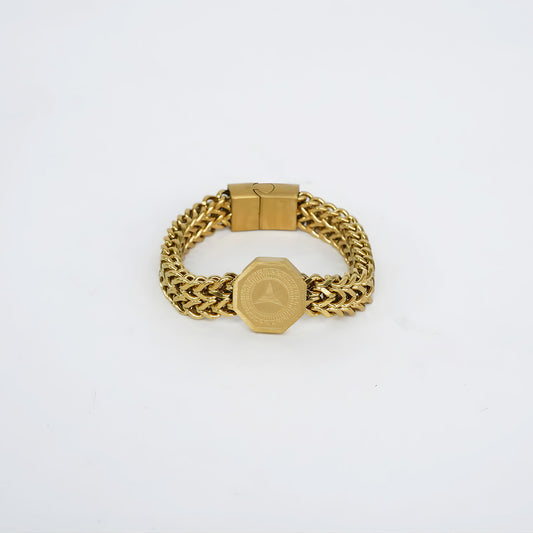 11mm Golden Mercedes Bracelet-316L